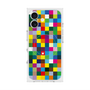 プレミアムスクエアケース with MagSafe［ CASEPLAY Rainbow Check ］