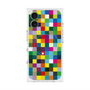 プレミアムスクエアケース with MagSafe［ CASEPLAY Rainbow Check ］