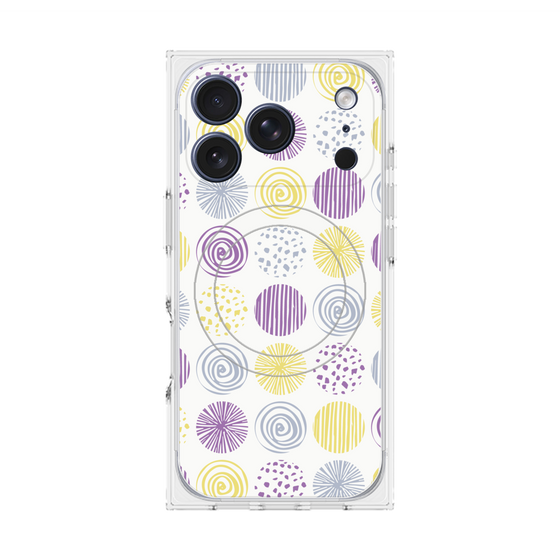 プレミアムスクエアケース with MagSafe［ Nordic Circle - Purple ］