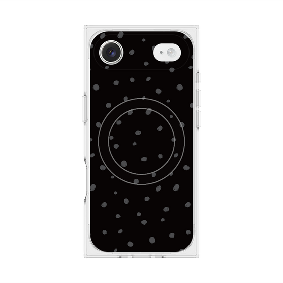 プレミアムスクエアケース with MagSafe［ Drawing Dot - Black ］