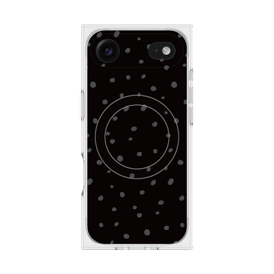 プレミアムスクエアケース with MagSafe［ Drawing Dot - Black ］