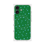 プレミアムスクエアケース with MagSafe［ Drawing Dot - Green ］