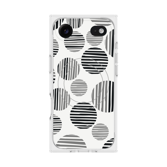 プレミアムスクエアケース with MagSafe［ Nordic Dot - Black ］