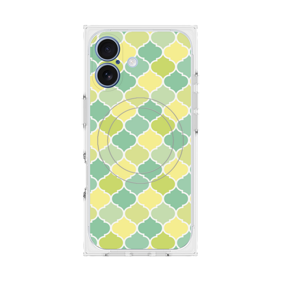 プレミアムスクエアケース with MagSafe［ Moroccan1 color - Green ］