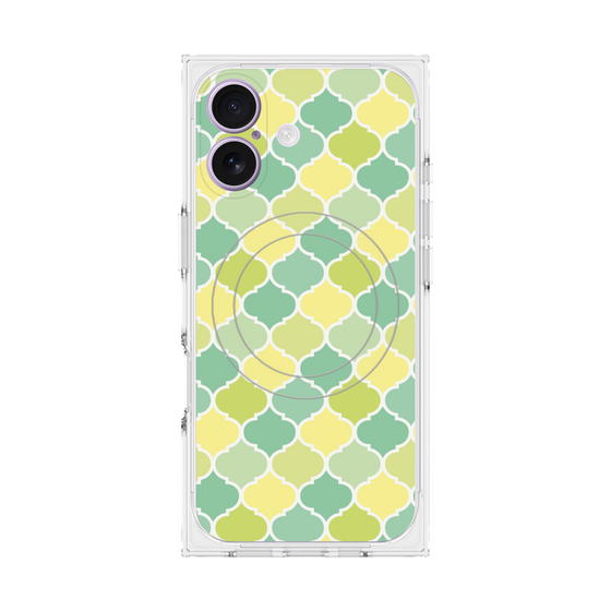 プレミアムスクエアケース with MagSafe［ Moroccan1 color - Green ］