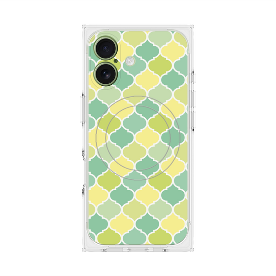 プレミアムスクエアケース with MagSafe［ Moroccan1 color - Green ］