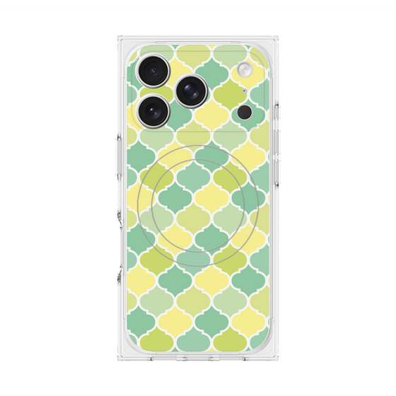 プレミアムスクエアケース with MagSafe［ Moroccan1 color - Green ］