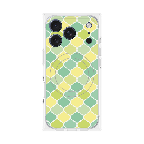 プレミアムスクエアケース with MagSafe［ Moroccan1 color - Green ］