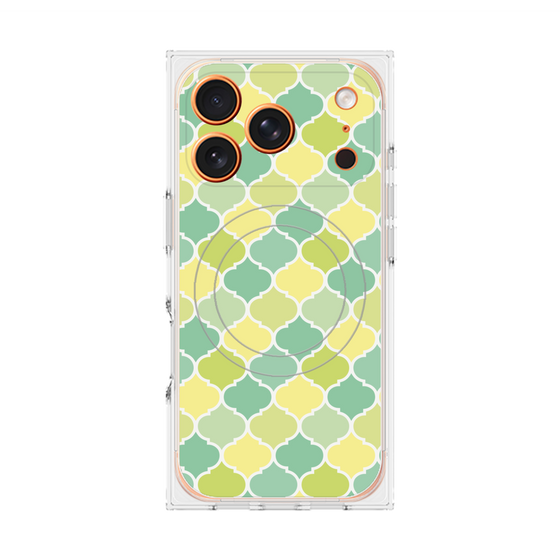 プレミアムスクエアケース with MagSafe［ Moroccan1 color - Green ］