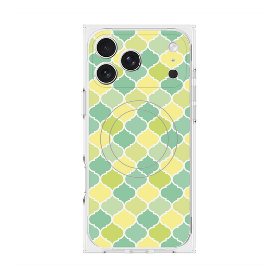 プレミアムスクエアケース with MagSafe［ Moroccan1 color - Green ］