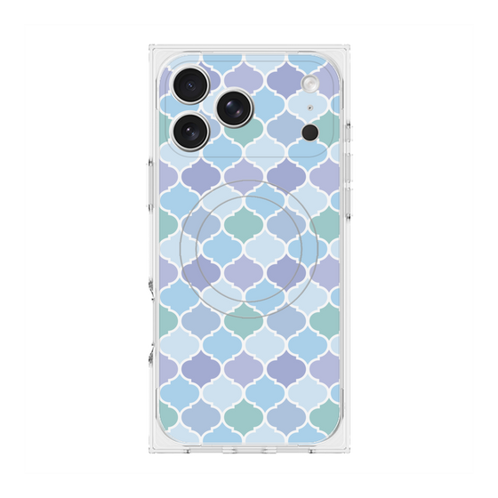 プレミアムスクエアケース with MagSafe［ Moroccan1 color - Blue ］