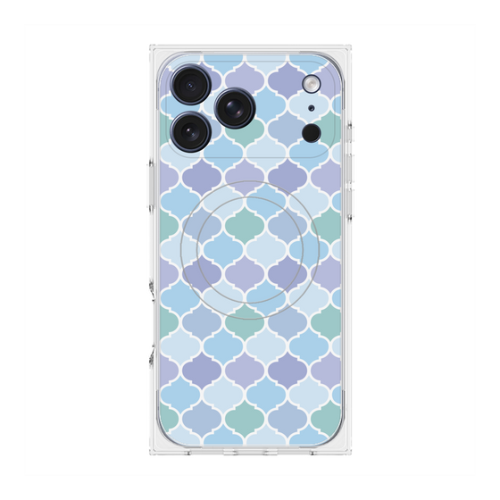 プレミアムスクエアケース with MagSafe［ Moroccan1 color - Blue ］