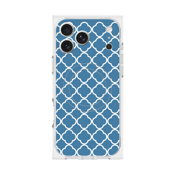 プレミアムスクエアケース with MagSafe［ Moroccan2 - Blue ］
