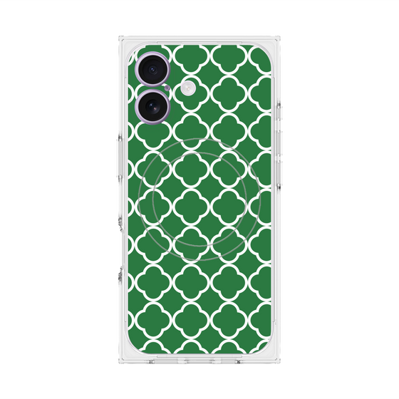 プレミアムスクエアケース with MagSafe［ Moroccan2 - Green ］