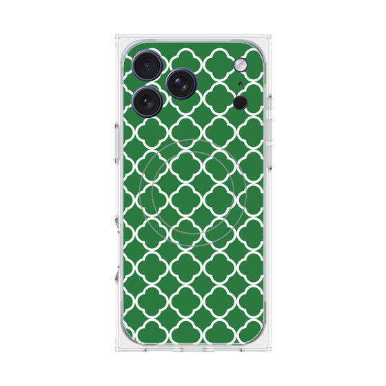 プレミアムスクエアケース with MagSafe［ Moroccan2 - Green ］
