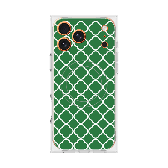 プレミアムスクエアケース with MagSafe［ Moroccan2 - Green ］