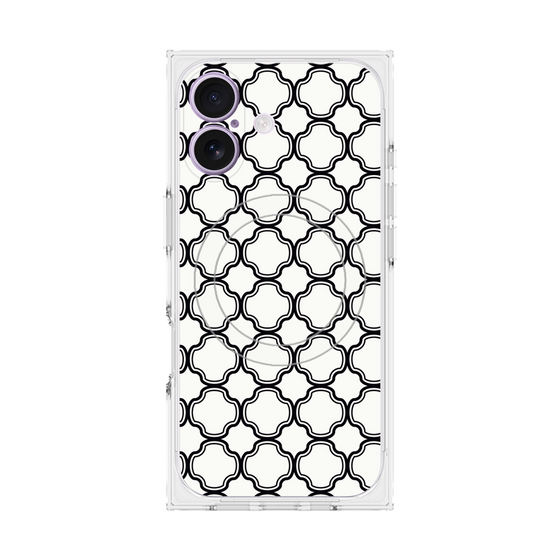 プレミアムスクエアケース with MagSafe［ Moroccan3 - Black ］