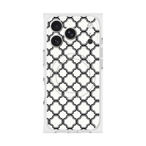 プレミアムスクエアケース with MagSafe［ Moroccan3 - Black ］