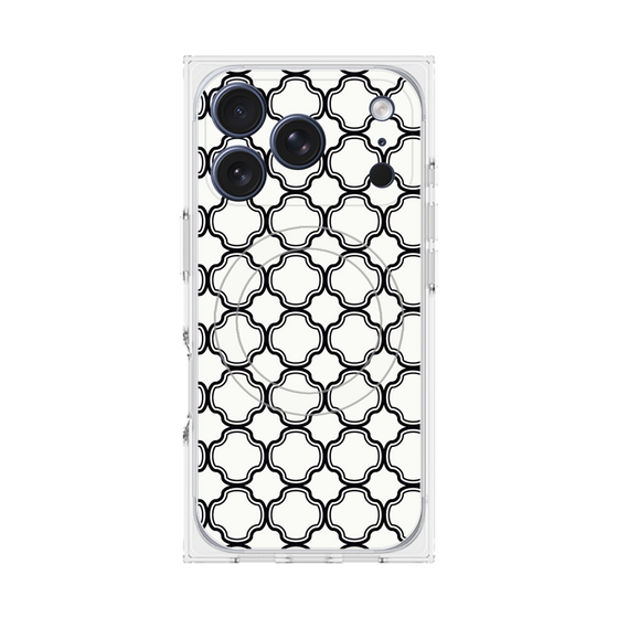 プレミアムスクエアケース with MagSafe［ Moroccan3 - Black ］