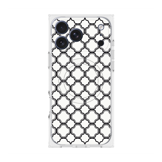 プレミアムスクエアケース with MagSafe［ Moroccan3 - Black ］