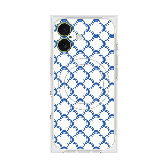 プレミアムスクエアケース with MagSafe［ Moroccan3 - Blue ］
