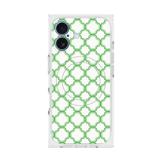 プレミアムスクエアケース with MagSafe［ Moroccan3 - Green ］