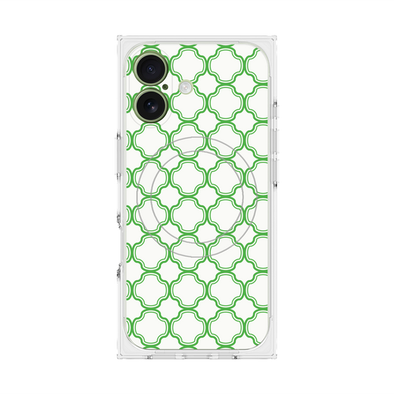 プレミアムスクエアケース with MagSafe［ Moroccan3 - Green ］