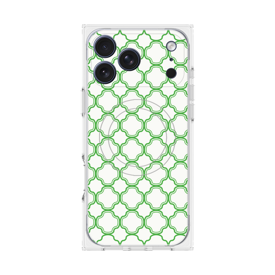 プレミアムスクエアケース with MagSafe［ Moroccan3 - Green ］