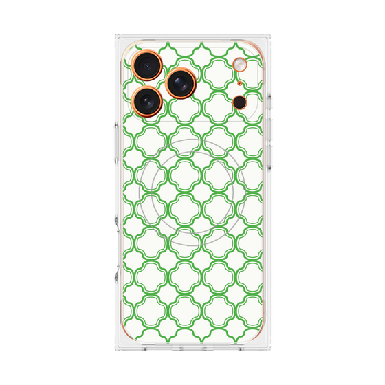プレミアムスクエアケース with MagSafe［ Moroccan3 - Green ］
