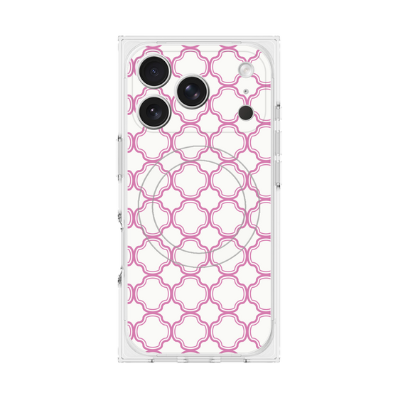 プレミアムスクエアケース with MagSafe［ Moroccan3 - Pink ］