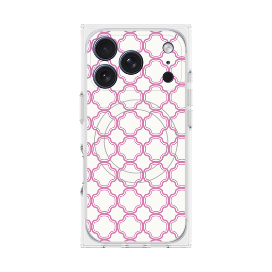 プレミアムスクエアケース with MagSafe［ Moroccan3 - Pink ］