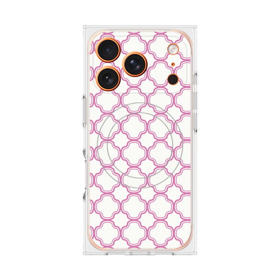 プレミアムスクエアケース with MagSafe［ Moroccan3 - Pink ］