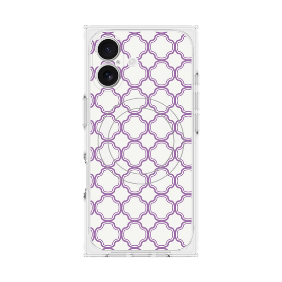 プレミアムスクエアケース with MagSafe［ Moroccan3 - Purple ］