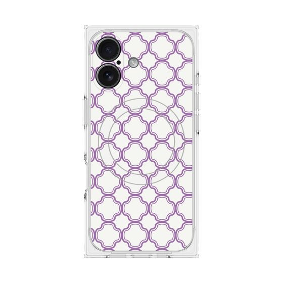 プレミアムスクエアケース with MagSafe［ Moroccan3 - Purple ］