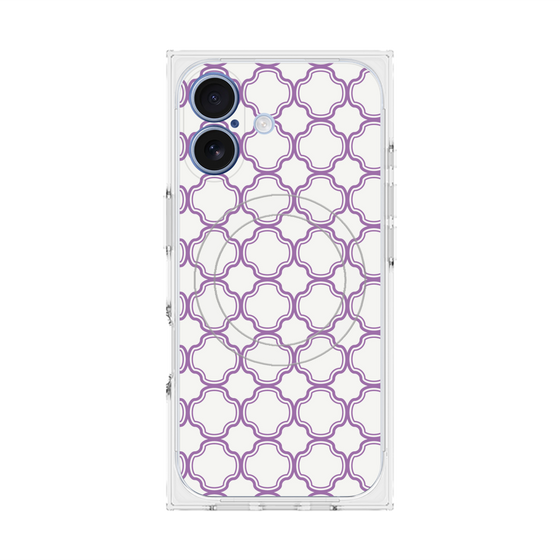 プレミアムスクエアケース with MagSafe［ Moroccan3 - Purple ］