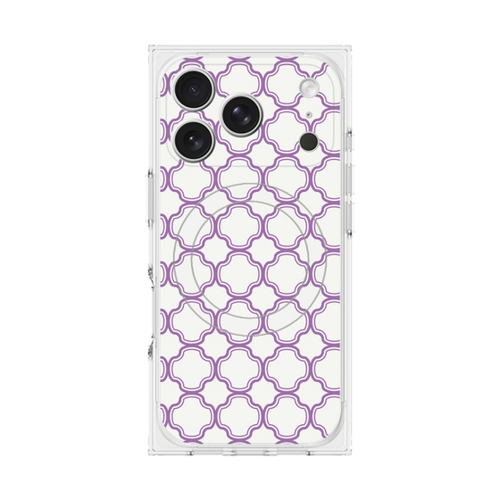 プレミアムスクエアケース with MagSafe［ Moroccan3 - Purple ］