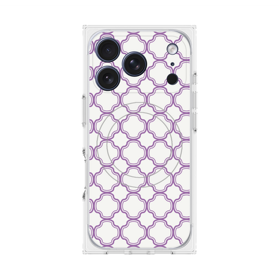 プレミアムスクエアケース with MagSafe［ Moroccan3 - Purple ］