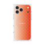 プレミアムスクエアケース with MagSafe［ CASEPLAY Check - Orange ］