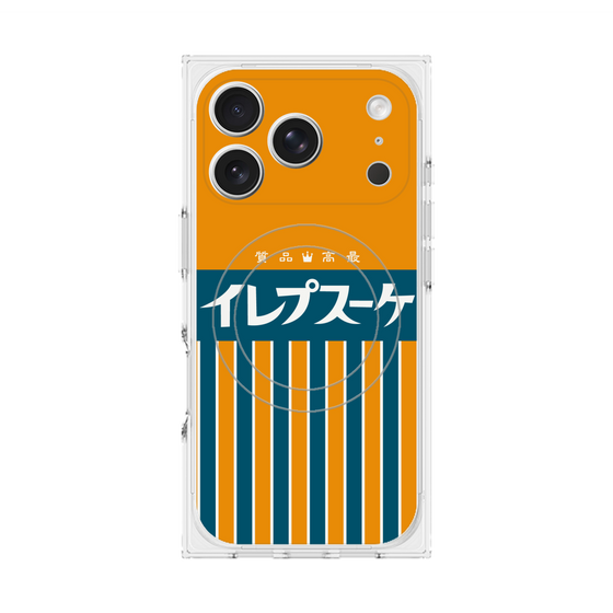 プレミアムスクエアケース with MagSafe［ CASEPLAY Retro - Orange ］