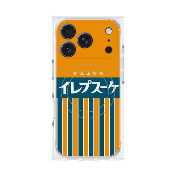 プレミアムスクエアケース with MagSafe［ CASEPLAY Retro - Orange ］