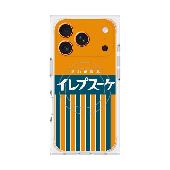 プレミアムスクエアケース with MagSafe［ CASEPLAY Retro - Orange ］