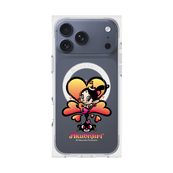 プレミアムスクエアケース with MagSafe［ アクビガール - ハート ］
