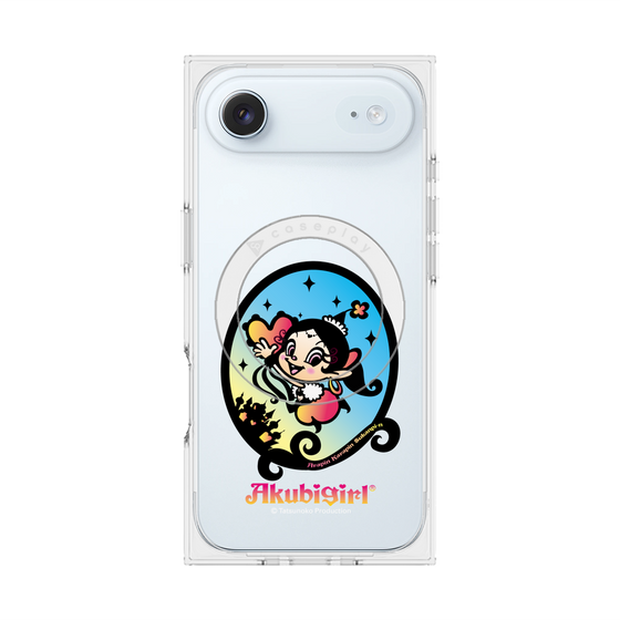 プレミアムスクエアケース with MagSafe［ アクビガール - オーバル ］