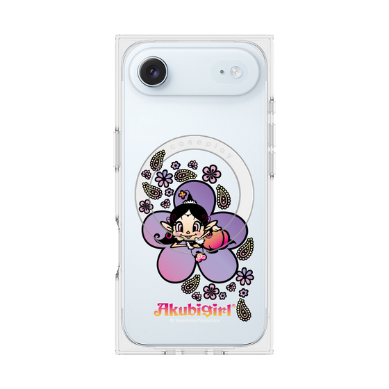 プレミアムスクエアケース with MagSafe［ アクビガール - フラワー ］