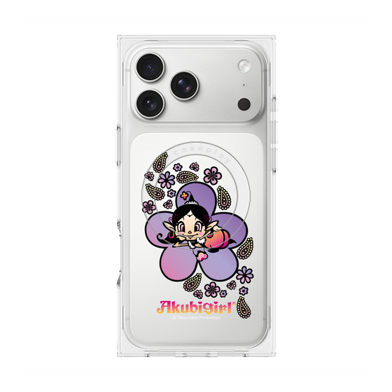 プレミアムスクエアケース with MagSafe［ アクビガール - フラワー ］