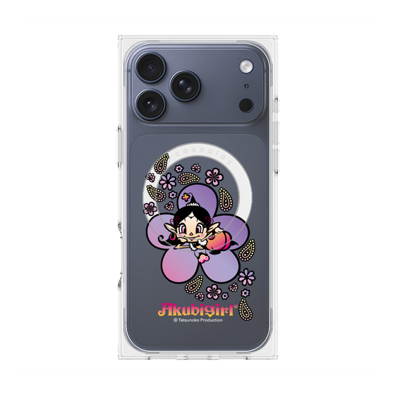 プレミアムスクエアケース with MagSafe［ アクビガール - フラワー ］
