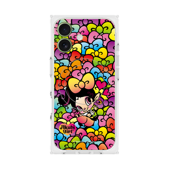 プレミアムスクエアケース with MagSafe［ アクビガール - リボン ］