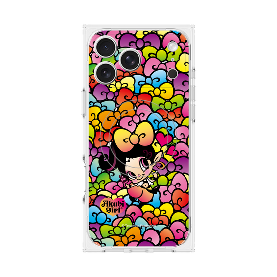 プレミアムスクエアケース with MagSafe［ アクビガール - リボン ］