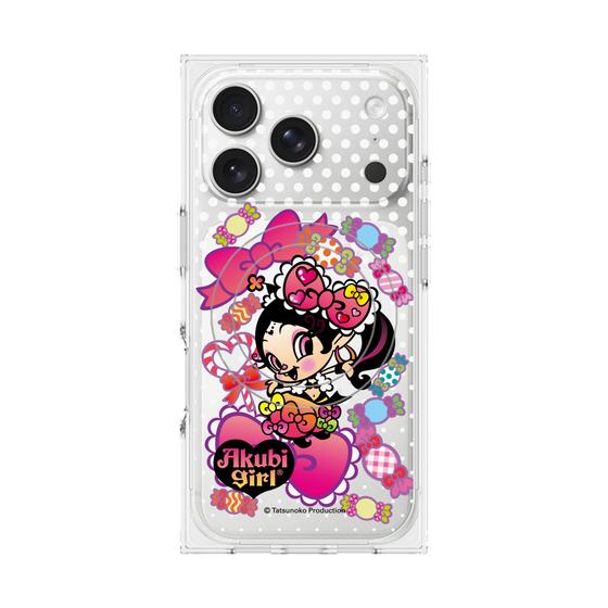プレミアムスクエアケース with MagSafe［ アクビガール - キャンディーリボン ］