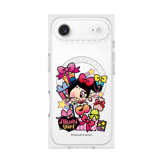 プレミアムスクエアケース with MagSafe［ アクビガール - プレゼントリボン ］